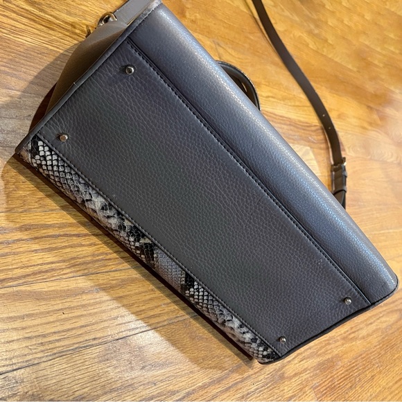 Kate Spade New York Women's Chatham Lane Harlan Stone Gray Satchel Purse - Picture 9 of 17